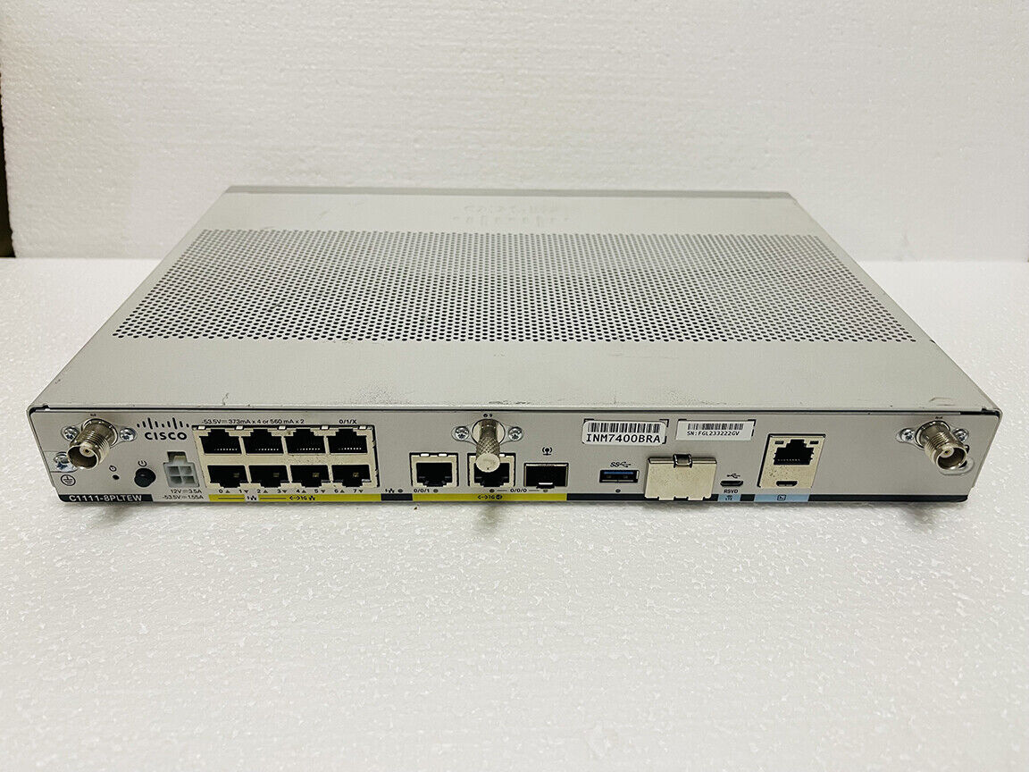 Cisco C1111-8PLTEW C1111 Integrated Service Router W/ Power Adapter