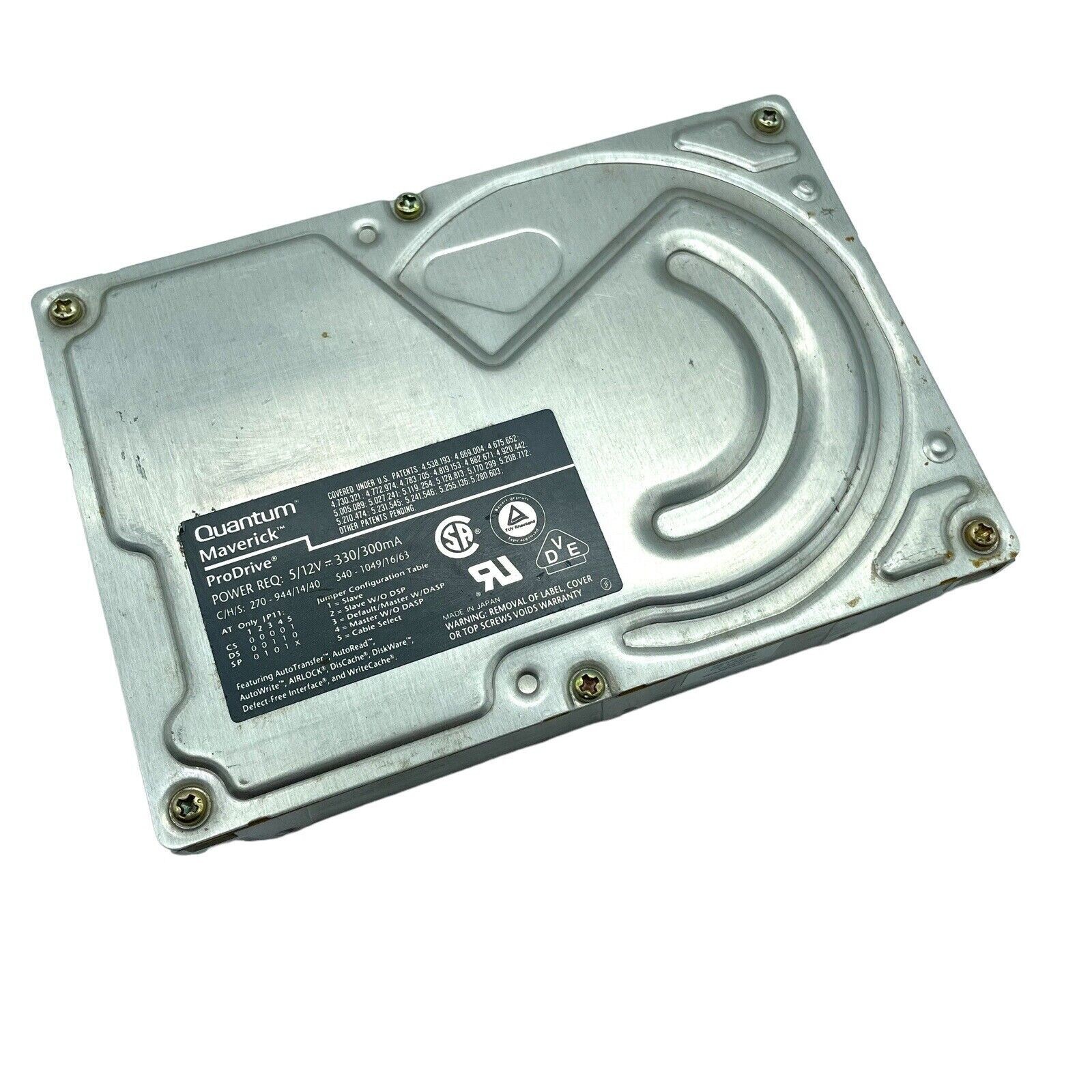 Quantum Maverick ProDrive 540Mb SCSI (50Pin) Hard Disk MV54S011 rare SCSI