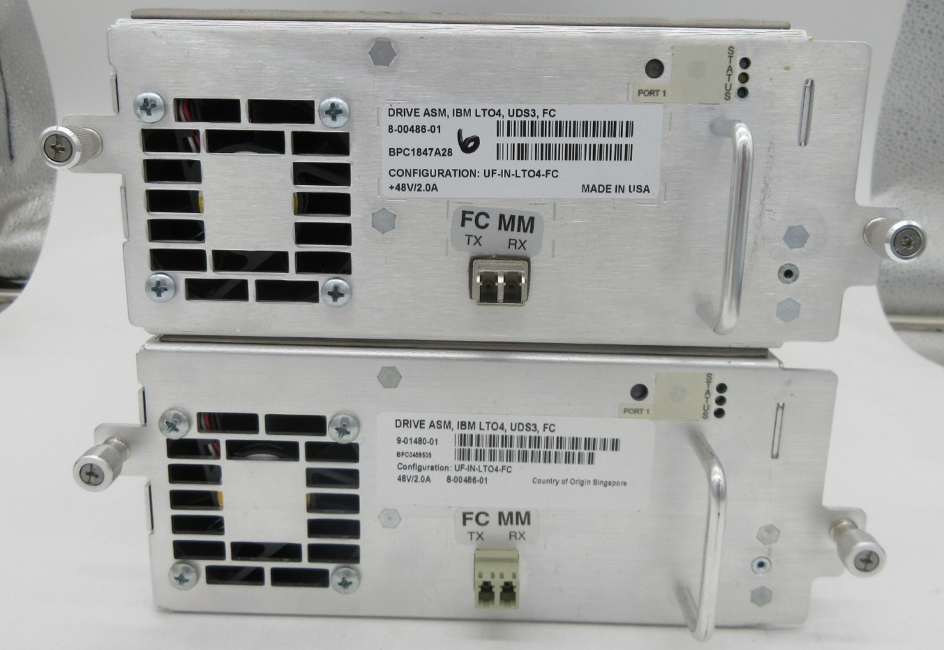 LOT OF 2 Quantum 9-01480-02 8-00486-01 DRV ASM IBM LTO-4 UDS3 FC Tape Drive