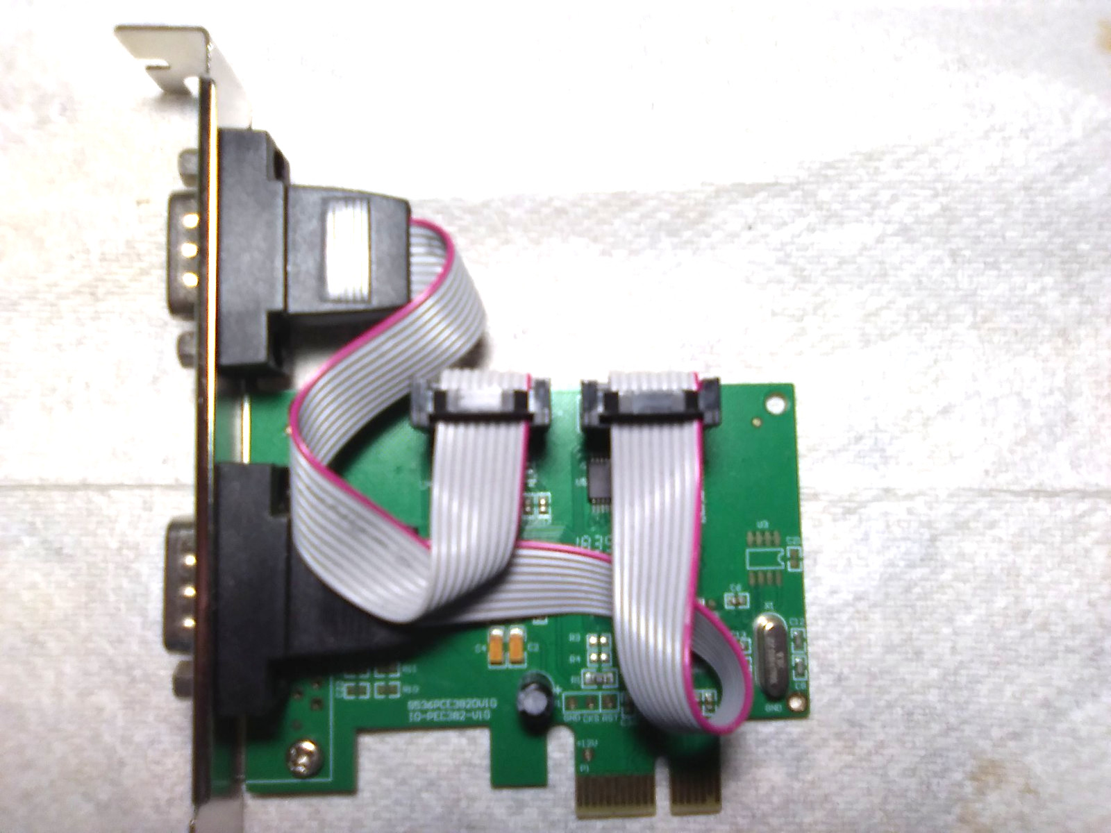 USED CLEAN SYBA SI-PEX 15037 2 Port DB9 Serial PCI-e 1.0 x1 Controller Card PC