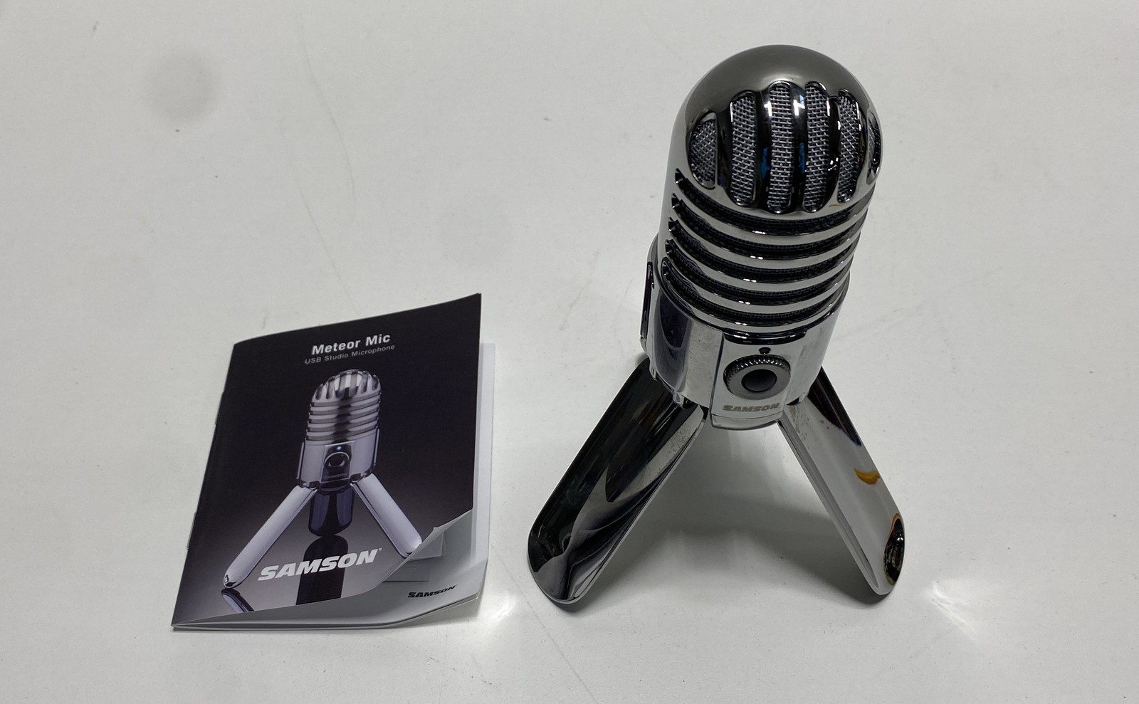 Samson Meteor Mic USB Studio Microphone Chrome For Parts