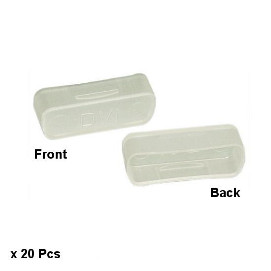KNTK Bag of 20pcs DVI Dust Cover Socket Protector for DVI-I/DVI-A/DVI-D Clear