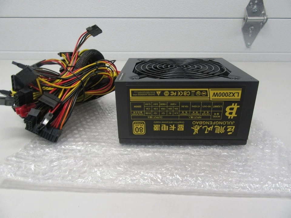 2000W 80+ Platinum Power Supply 6/8 GPUs GPU Mining Rig Computer PSU