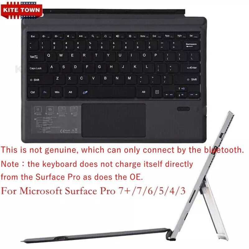 Wireless Keyboard Backlit Type Cover Magnetic for Microsoft Surface Pro 7/6/5/4
