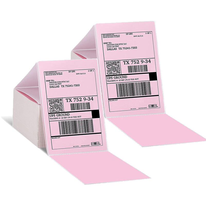 500/1000PCS 4" x 6" Direct Thermal Shipping Address Label Self-Adhesive Paper US