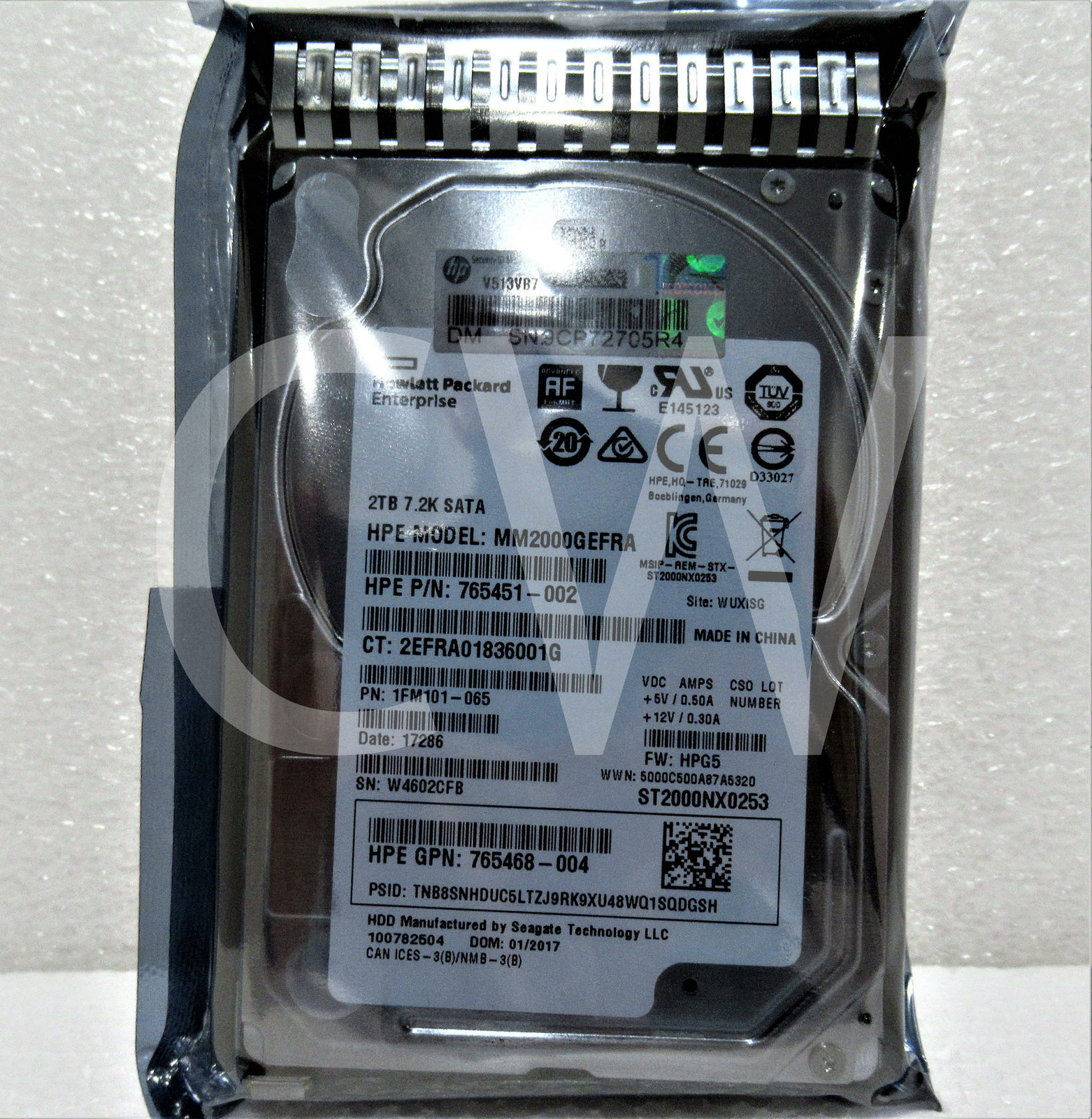 765869-001 765455-B21 HPE 2TB 7.2K RPM 6Gb/s 2.5" SATA SERVER HDD Hard Drive