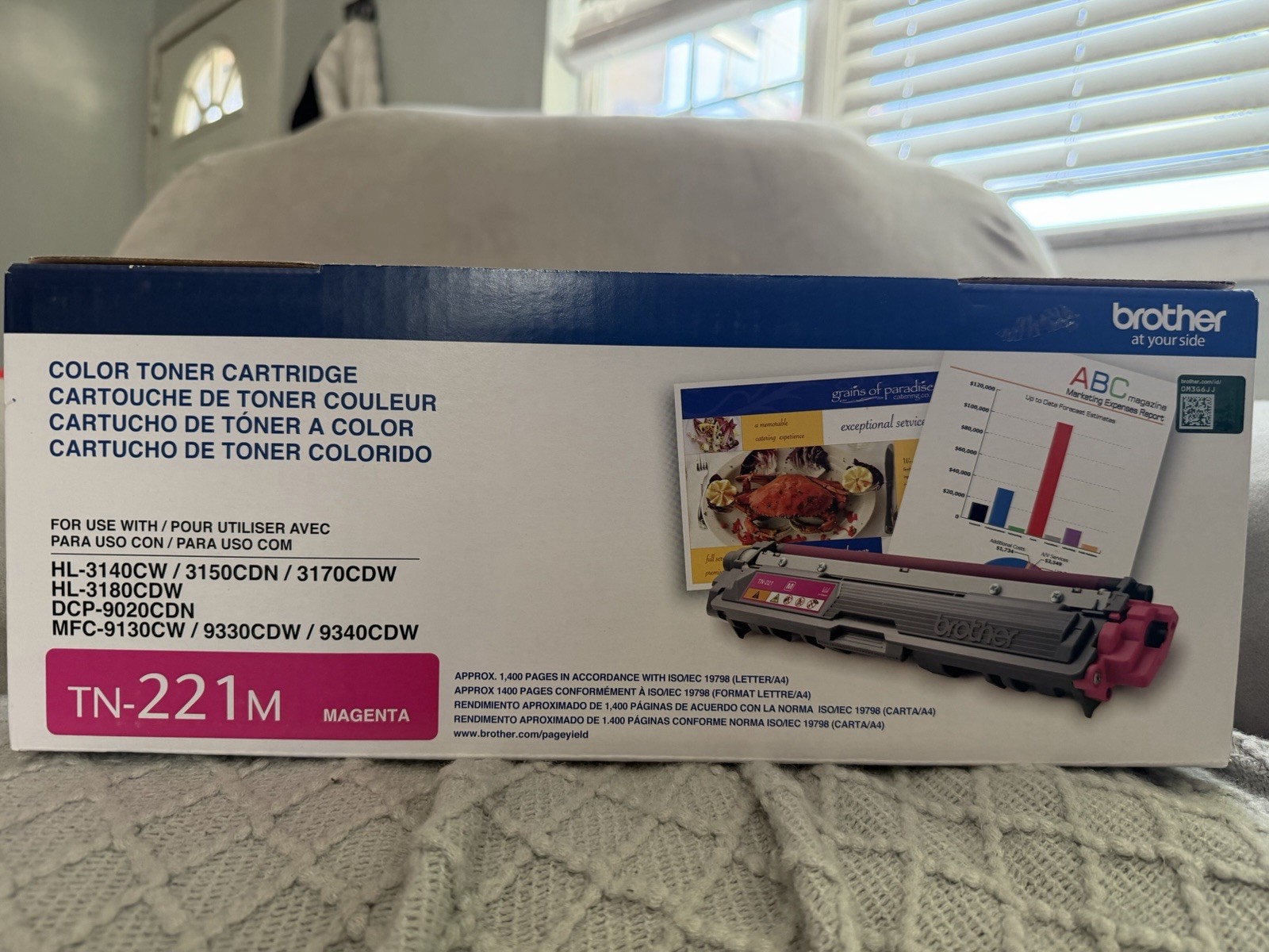 Brother TN-221M Magenta Laser Toner Cartridge for HL3140CW HL3170CDW