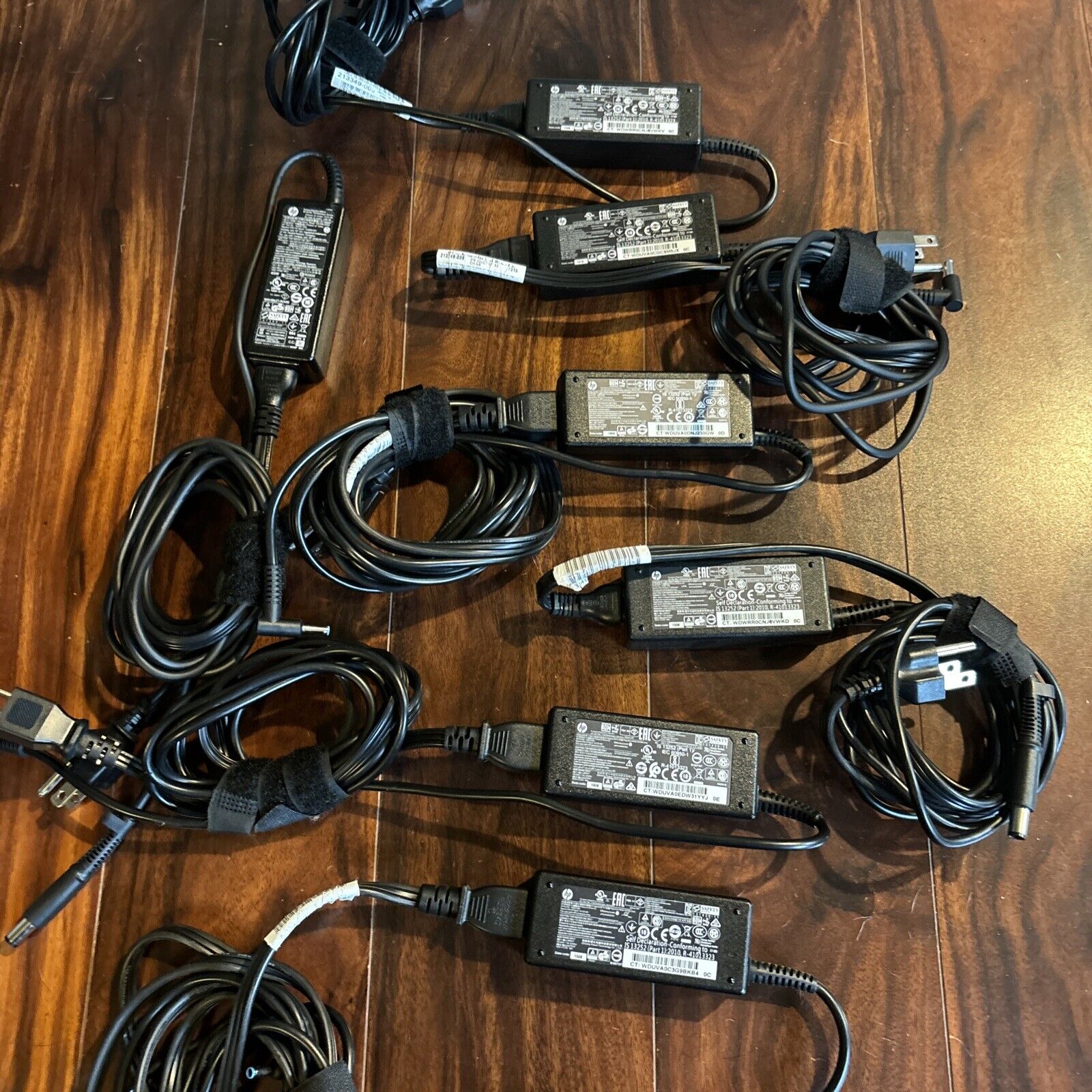 LOT of 7x HP AC Adapter Chargers + Cords - 45W 19.5V 2.31A Power converters