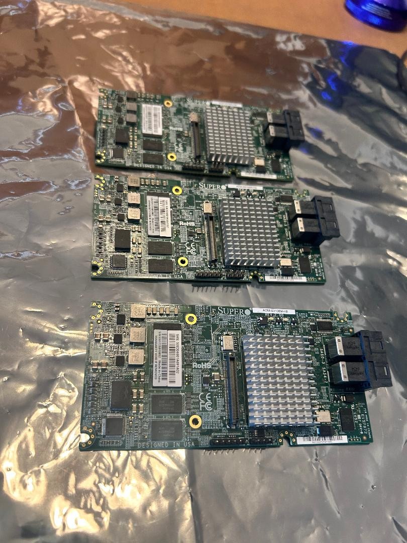 Qty.3 Supermicro AOM-S3108M-H8 12Gb/s 8-Port SAS Internal Raid Controller