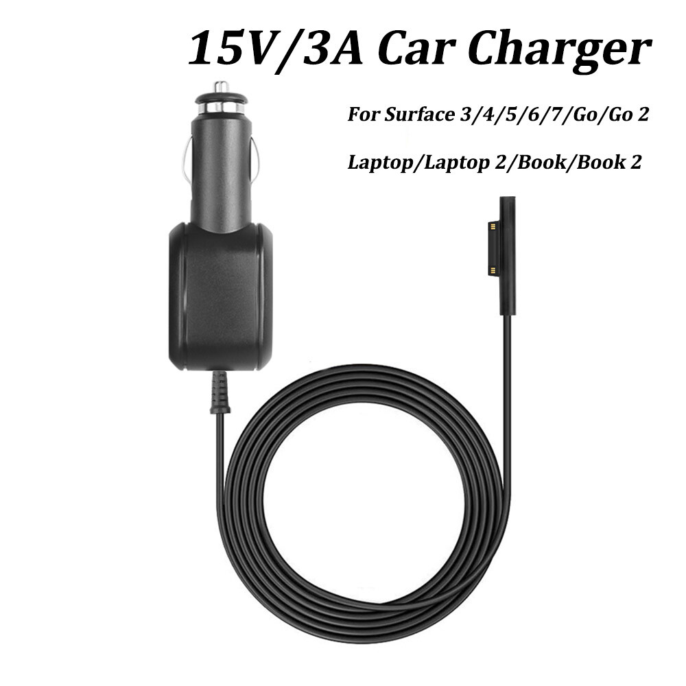 15v 2.58a Car Charger Adapter for Microsoft Surface Pro 7 6 5 Go Series Book 1/2