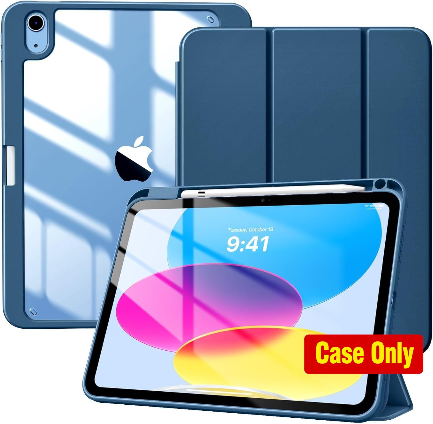 Case for iPad A16 11th Gen 11"/10th Gen 10.9", Shockproof, Dark Sea Blue