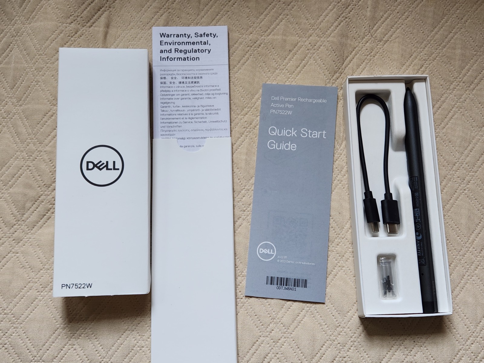 Dell OEM Original Active Pen Stylus AS2201W Rechargeable Cable Nib