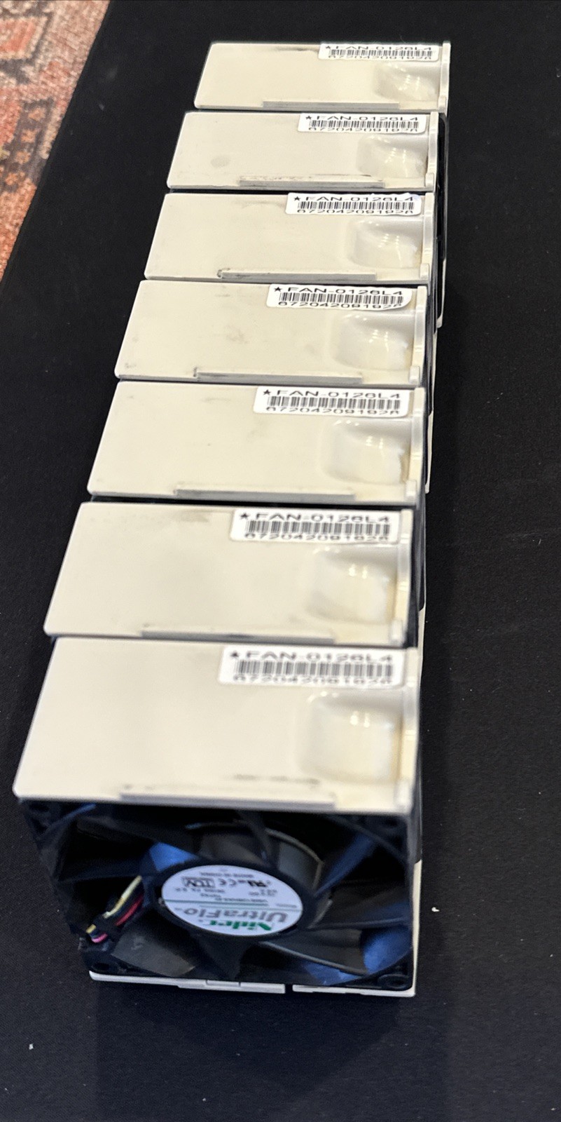 Lot of 7 Supermicro FAN-0126L4 80mm Hot-Swap Fan w/ Housing Nidec V80E12BHA5-57