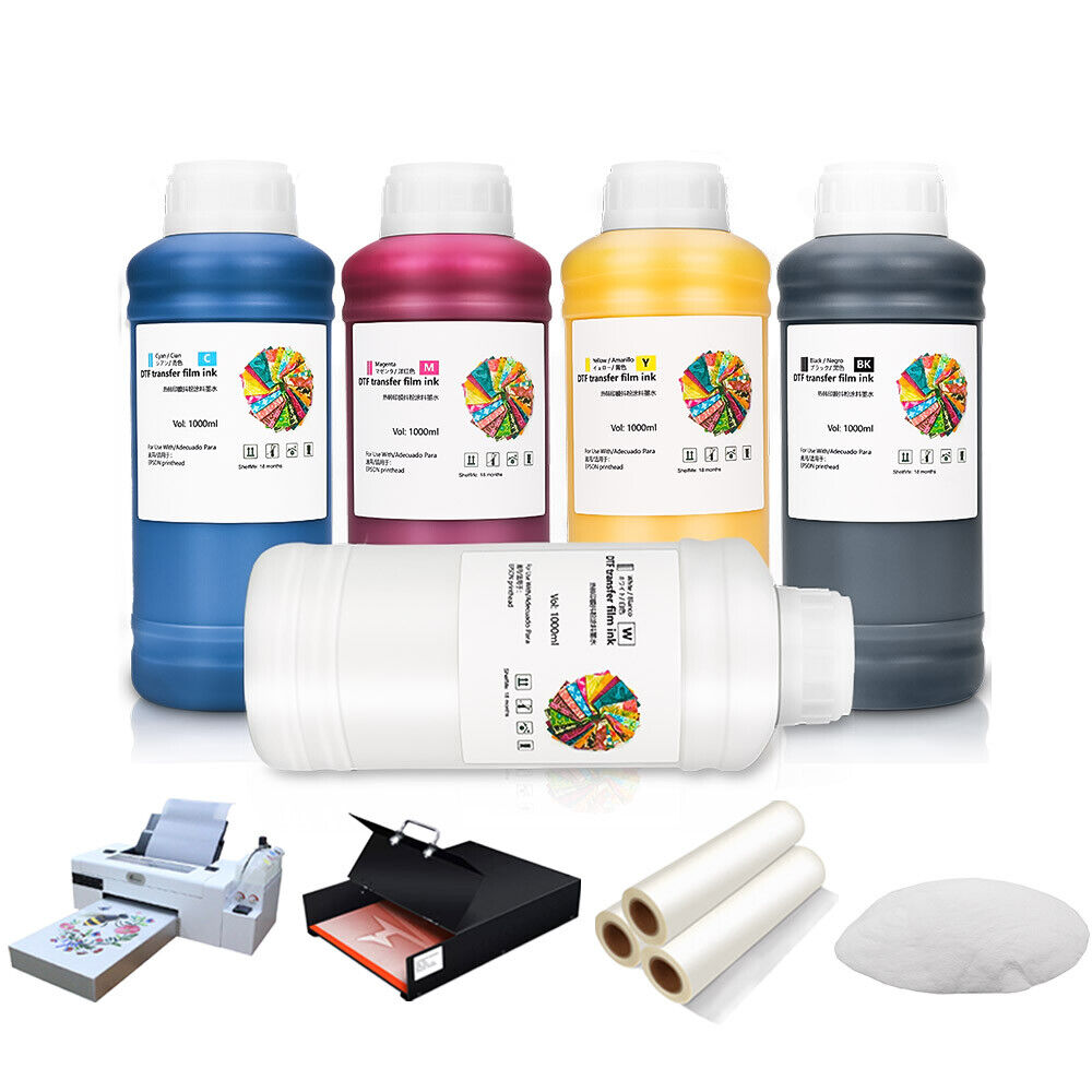 5PC 1000ml DTF Pigment Ink for Epson XP600 L1800 L1805 I3200 4720 Dtf Printer