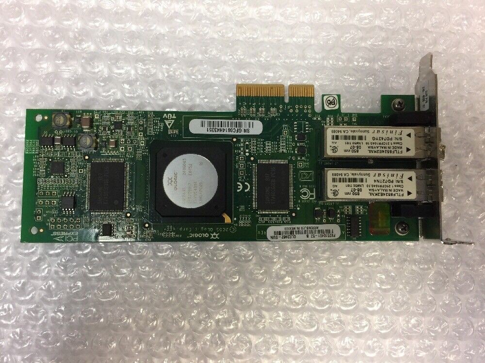 - Sun Qlogic 375-3356-02 Rev 51 PCI-E Dual Port FC Host Adapter  