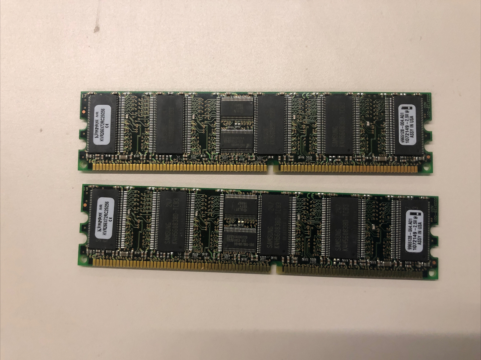 KINGSTON KVR266X72RC25/256 512MB (256MBX2) RAM STICK MEMORY - USED
