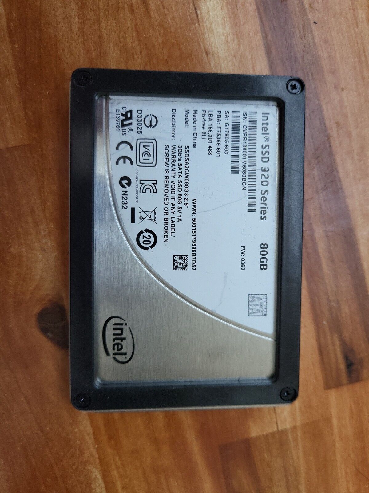 Intel SSDSA2CW080G3 320 Series 80GB 2.5