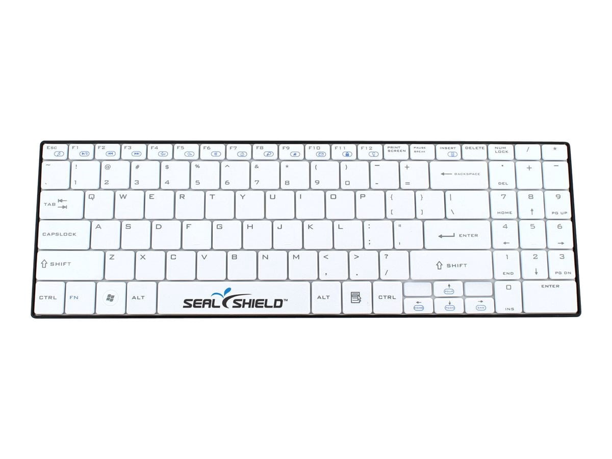 Seal Shield Clean Wipe Medical Grade Chiclet Bluetooth Wireless Keyboard, 99-Key