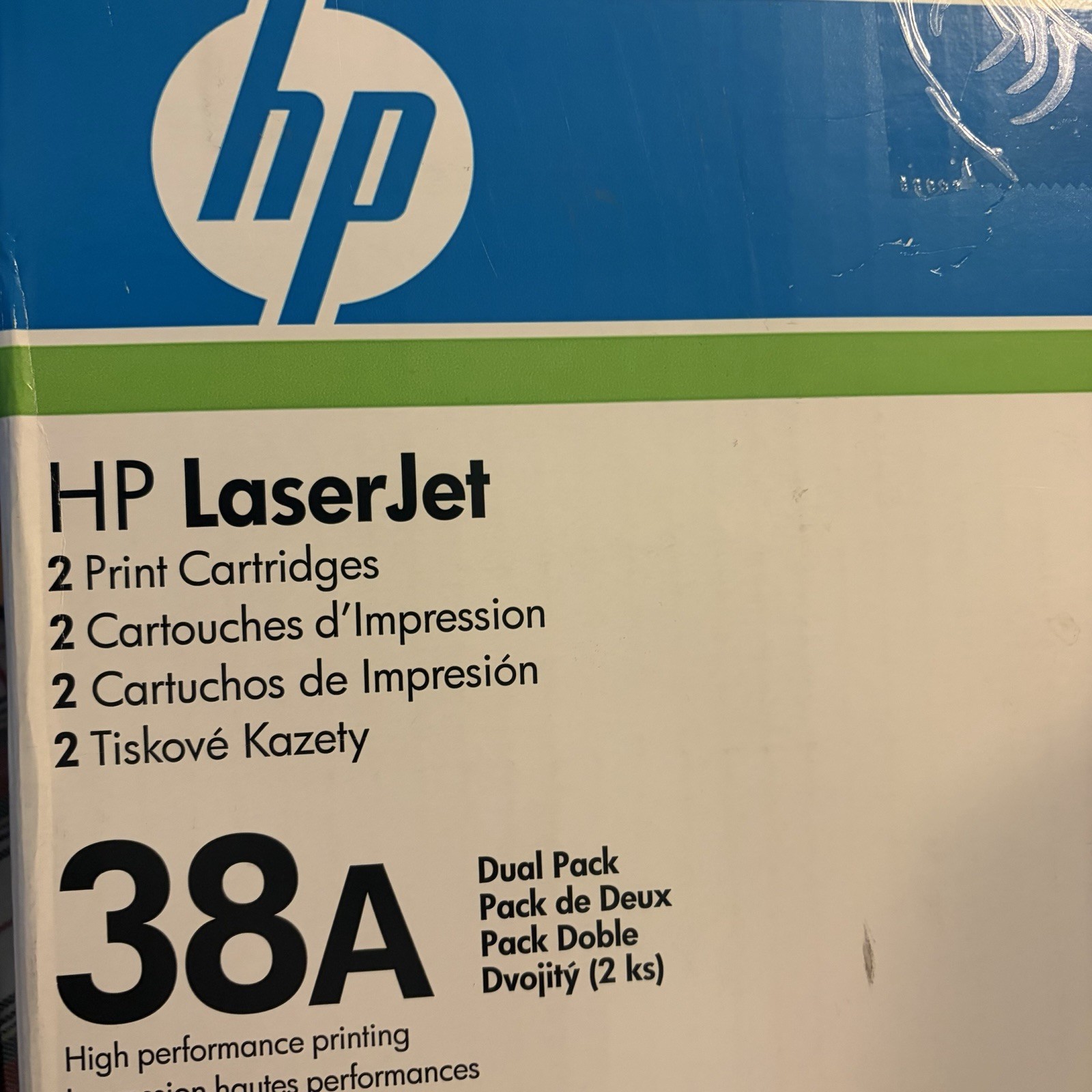 NEW OEM GENUINE HP 38A Black Toner Cartridge Q1338A IOB one cartridge 