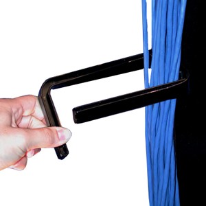 Panduit CMVDR1S Vertical Cable Management D-Ring 1-Inch Wide Black