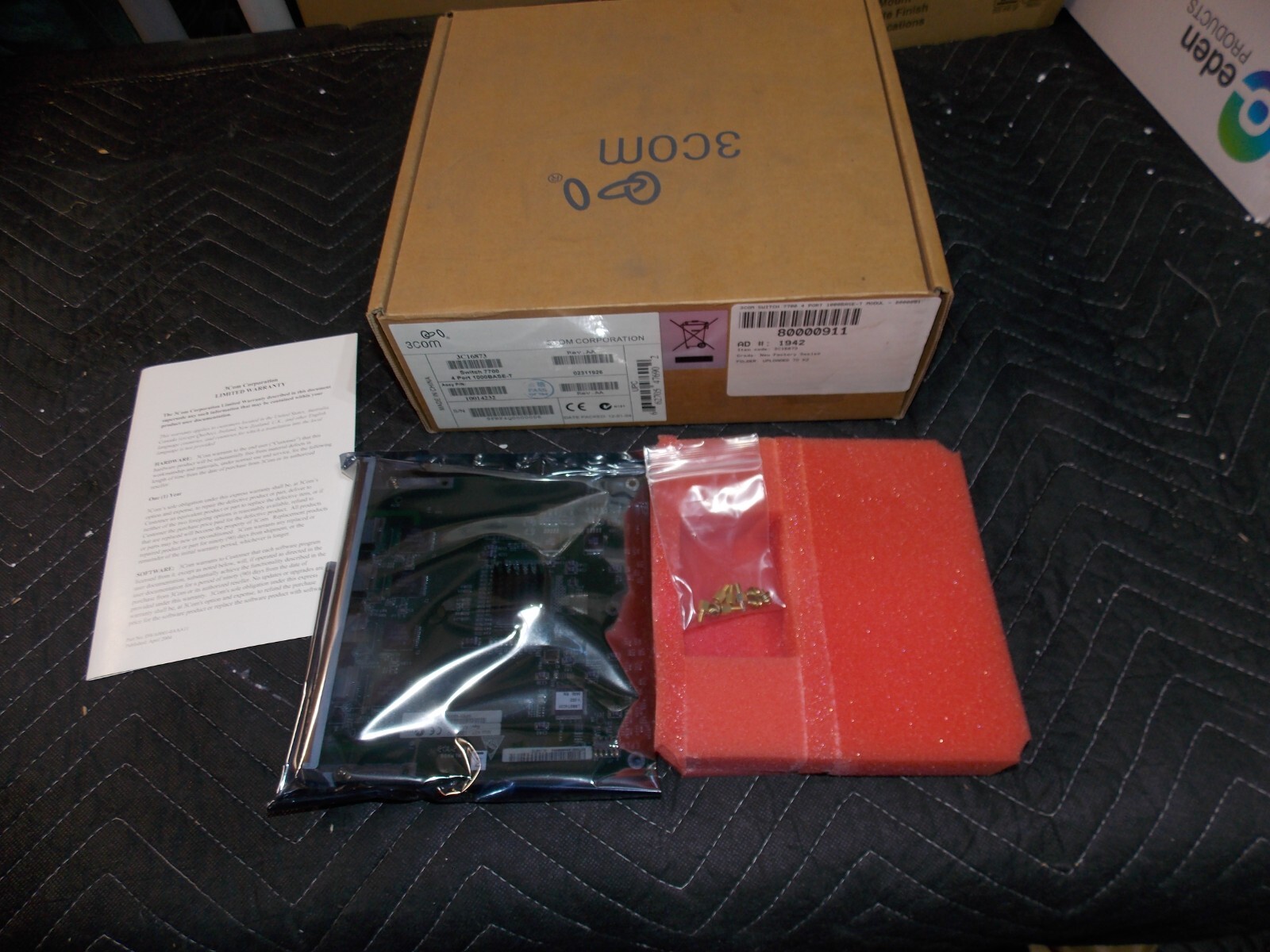 3COM switch 7700 4 Port 1000Base-T  Module - 8000091 New Factory Sealed. 
