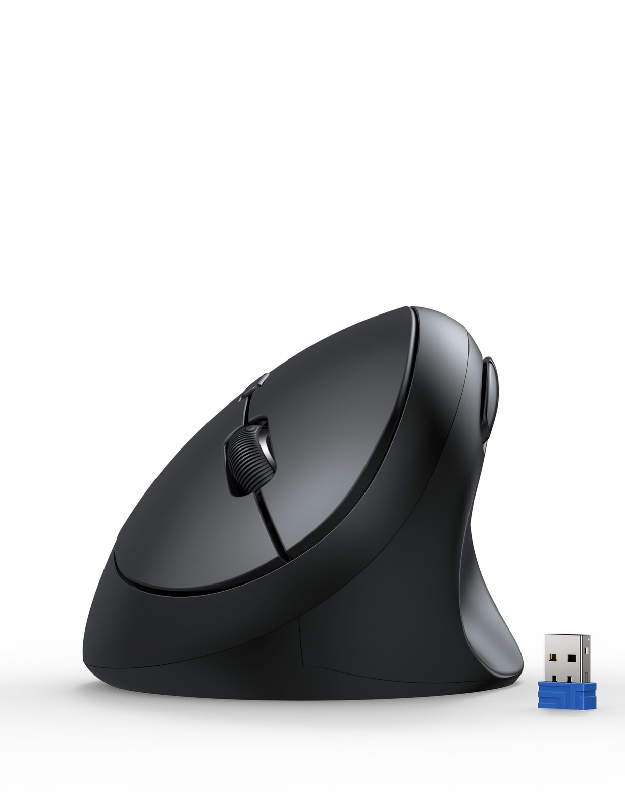 TECKNET TK-MS017 Ergonomic Vertical Wireless Mouse Black New