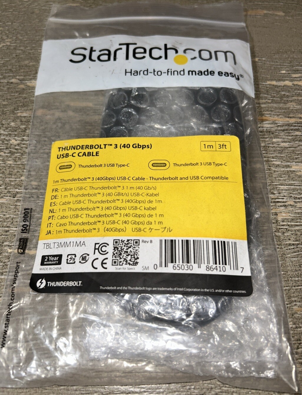 thunderbolt 3 usb-c cable star tech.com