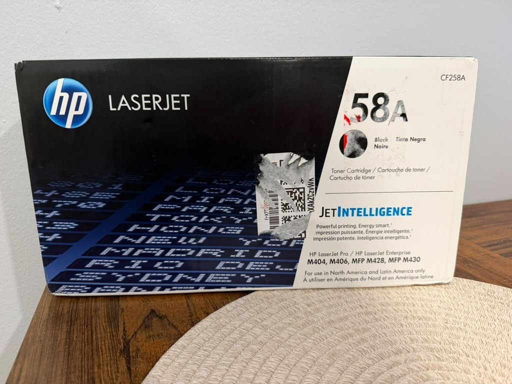 HP 58A CF258A Black Toner  Genuine Original M404 M406 M428 M430