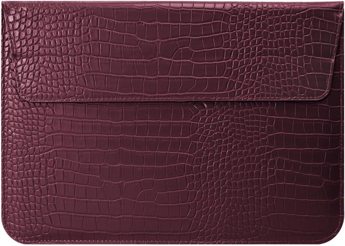 Crocodile Pattern Laptop Sleeve with Stand for 2026 MacBook Neo 13 Inch, 13 Inch