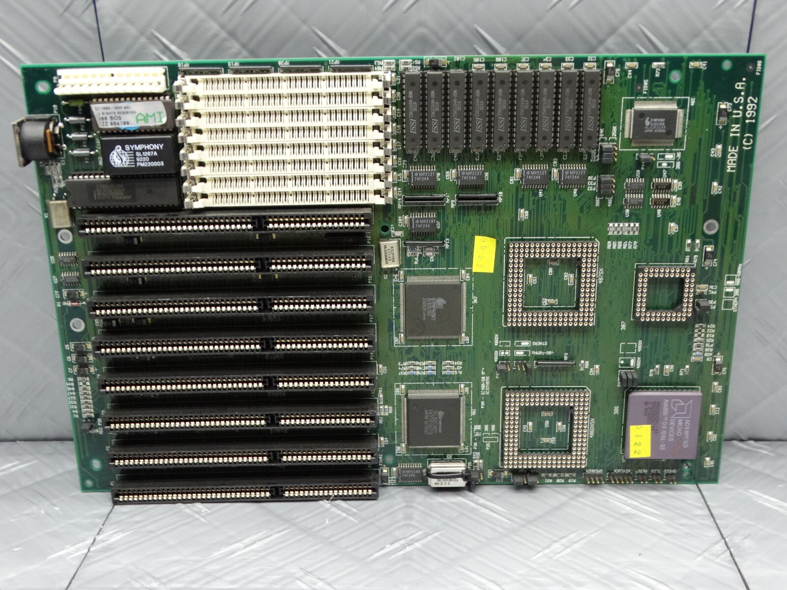 AMI Motherboard AMD 386 CPU Ceramic 386 BIOS Vintage 1992