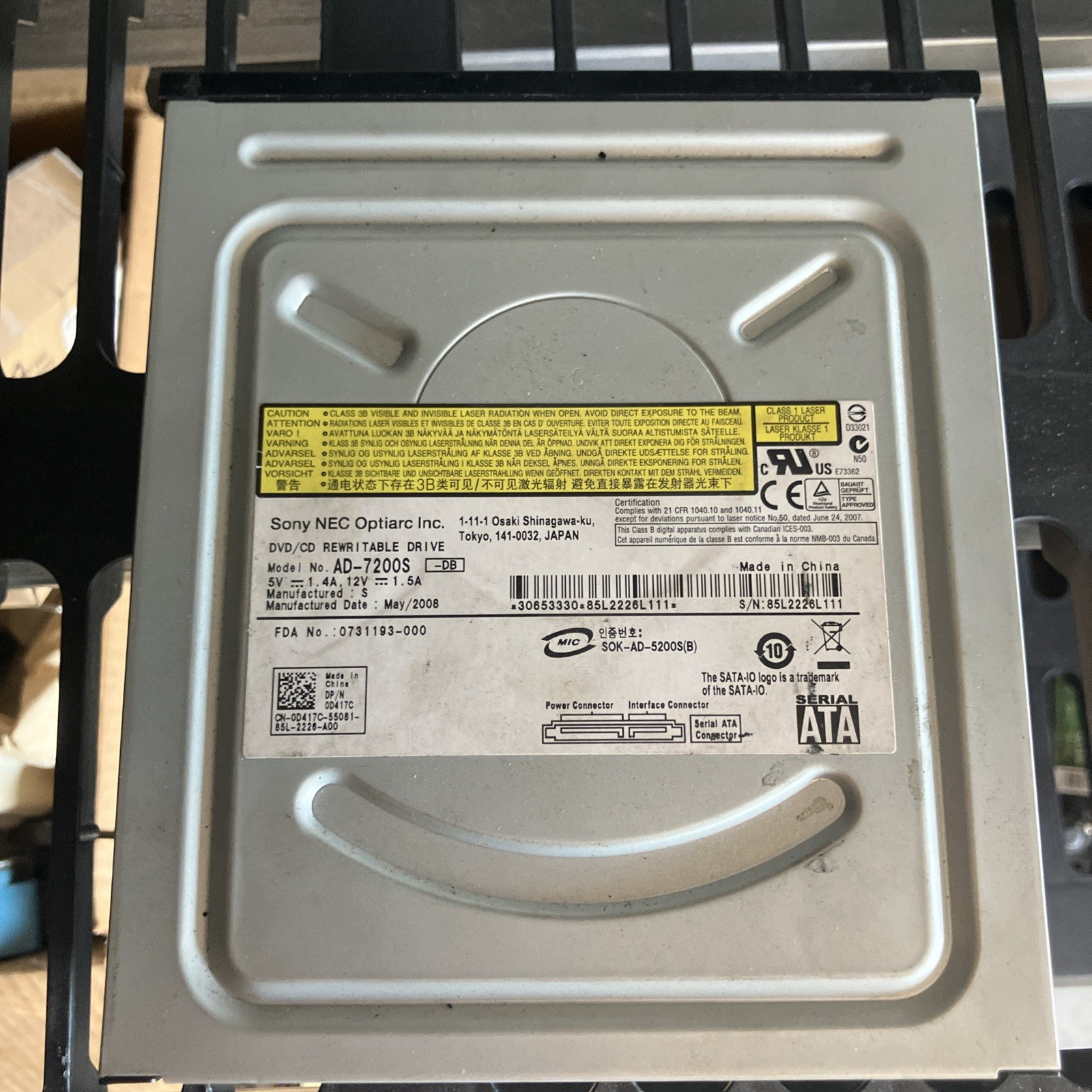 Sony AD-7200S DVD/CD Rewritable Drive SATA