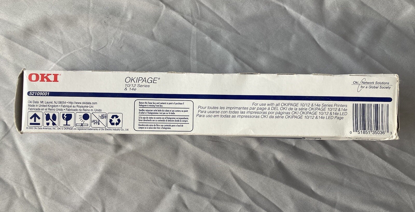 OKI OKIPAGE Toner Cartridge, 10/12 Series & 14e, 52109001, Black, OEM Box, Qty 1