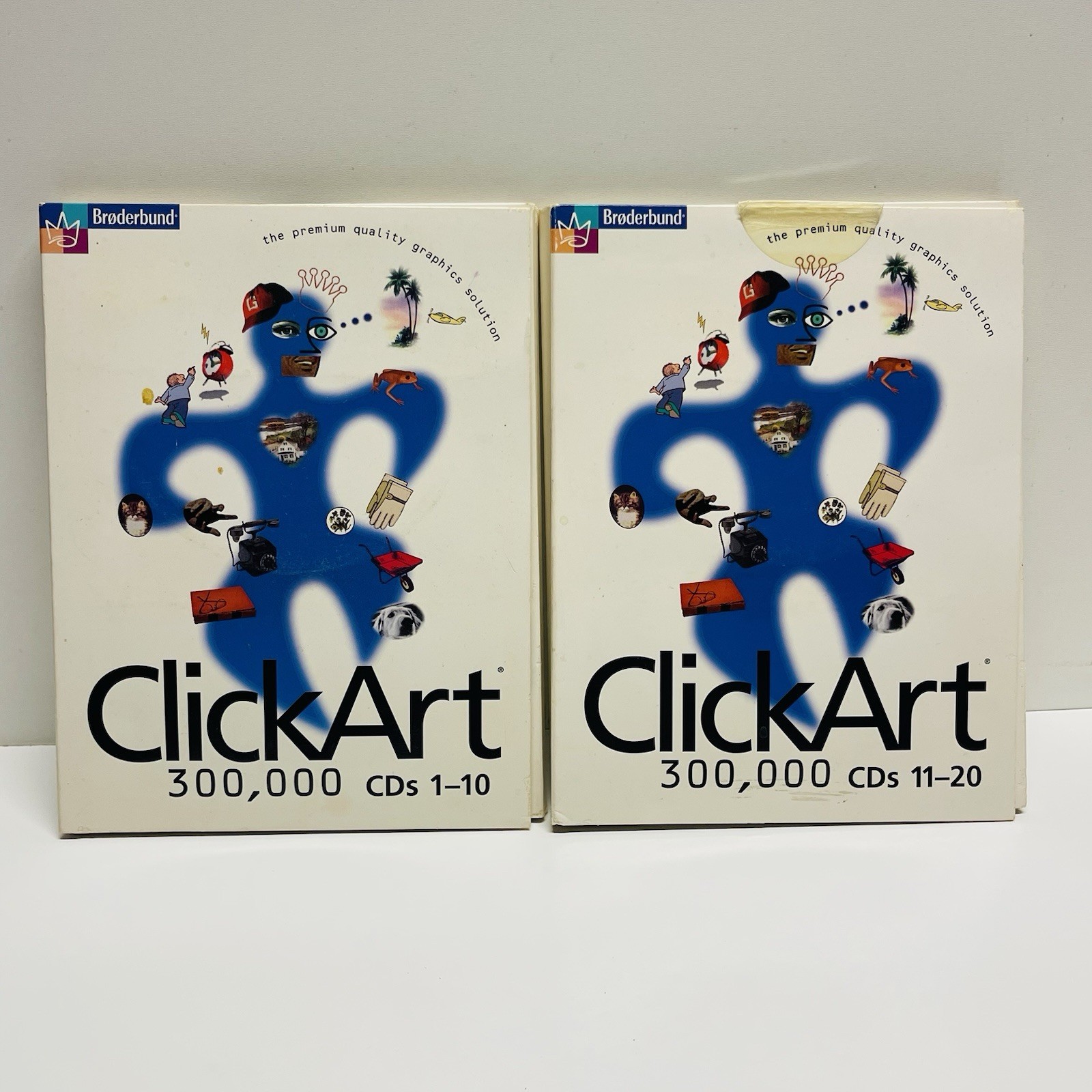 Vintage 1998 Broderbund Click Art 300,000 20 CDs