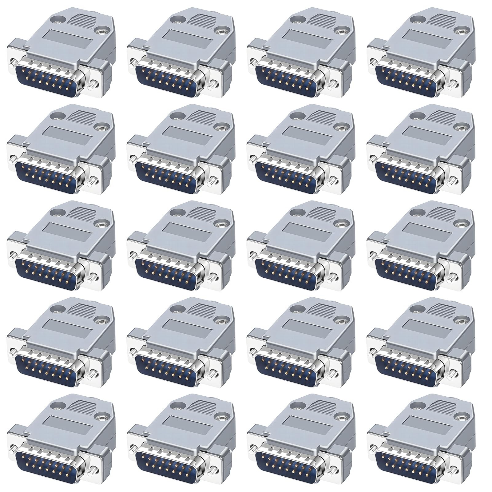 20 PCS DB15 Male Solder Connector 2 Row 15 Pin RS232 DSUB Breakout Board