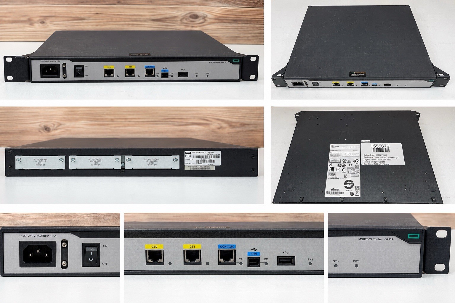 HPE JG411A FlexNetwork MSR2003 AC Gigabit Enterprise Router 1U Rackmount