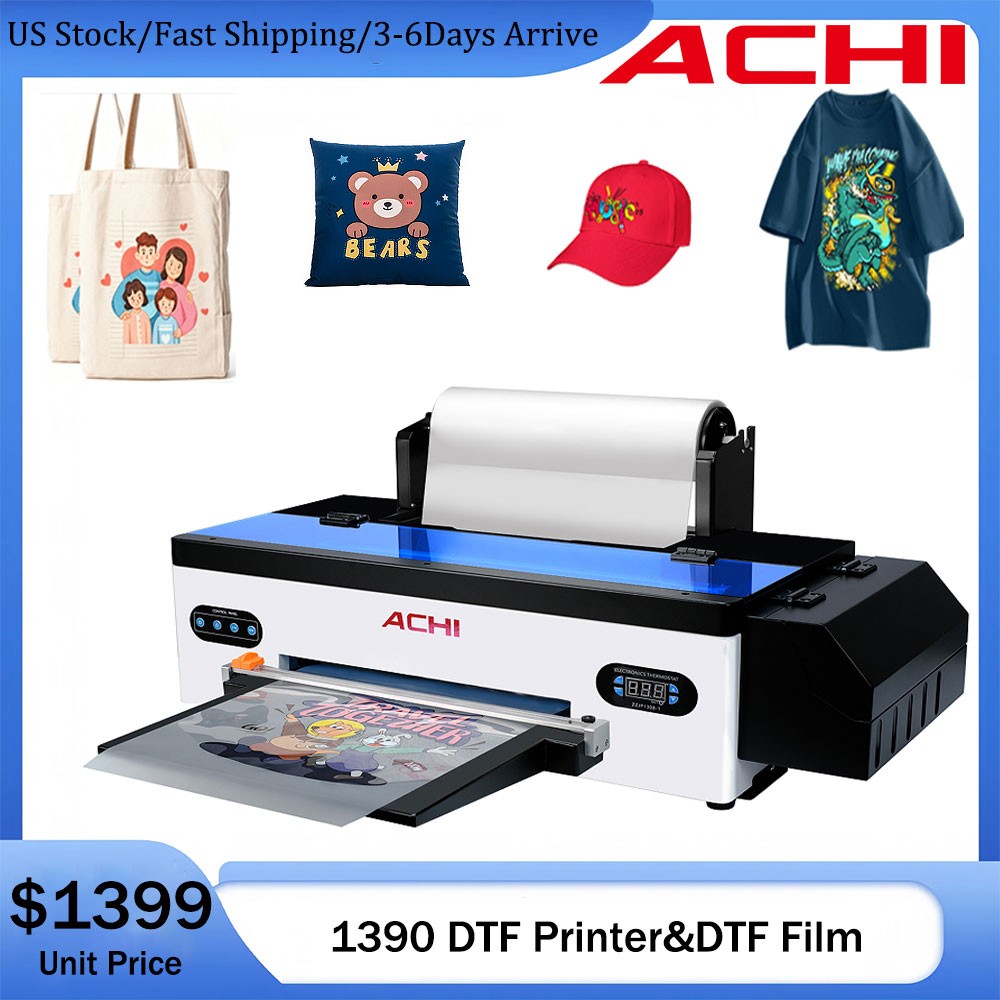 ACHI A3 DTF Printer Roll Design Epson R1390 Nozzle Direct to Film For T-shirt