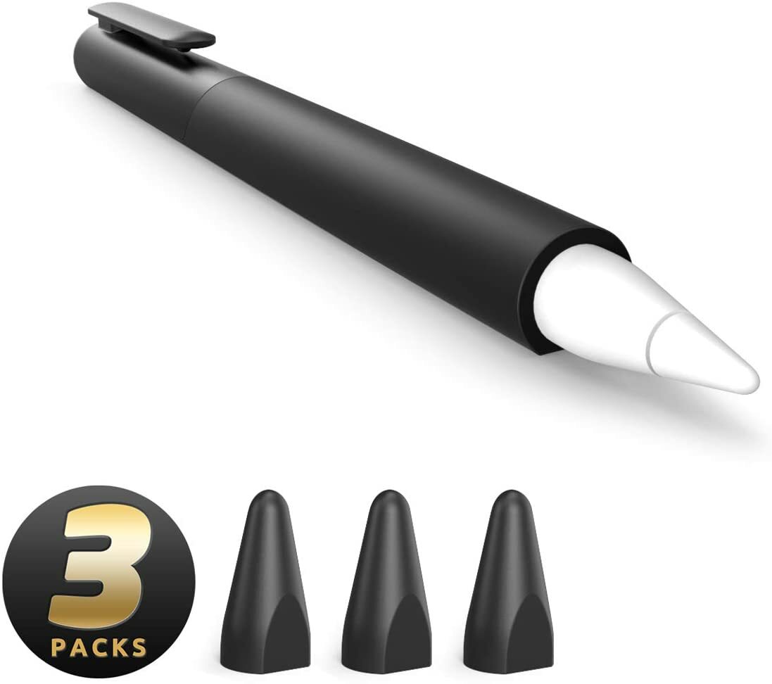 SUPCASE Silicone Case for Apple Pencil (1st Gen), Anti-Slip Grip with Nib Cover