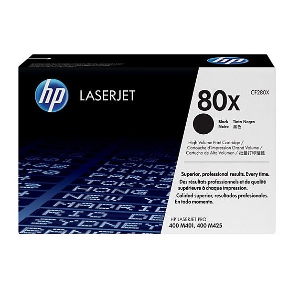 New Open Box HP 80X High Yield Black Original LaserJet Toner Cartridge, CF280X