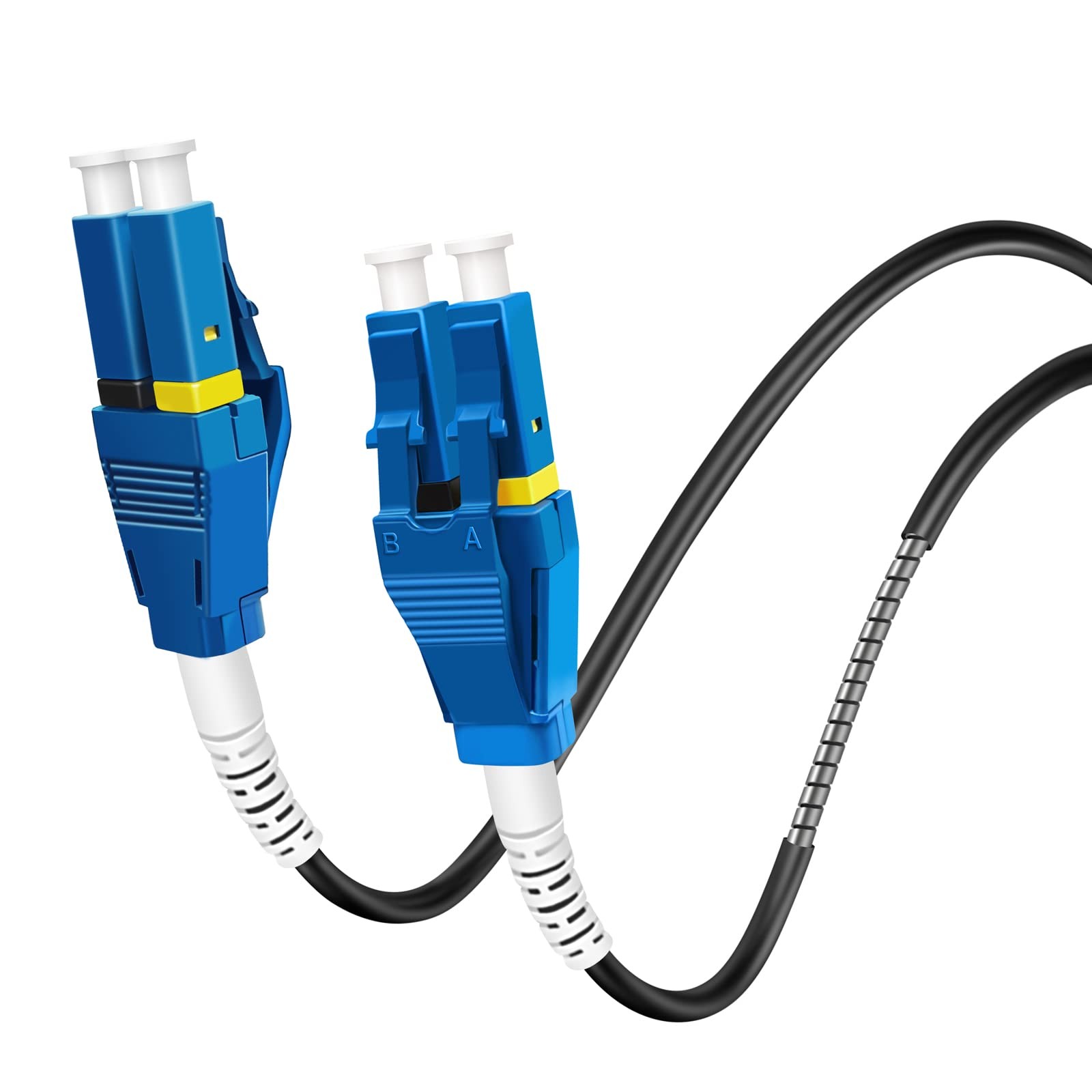 1m Uniboot LC To LC Armored Fiber Patch Cable Single Mode Duplex 9/125um OS1