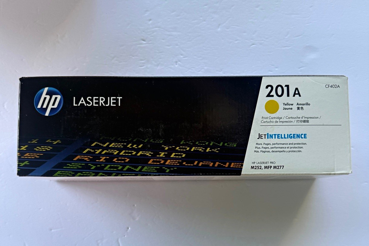 HP 201A Yellow Genuine LaserJet Toner Cartridge CF402A for M252 MFP M277