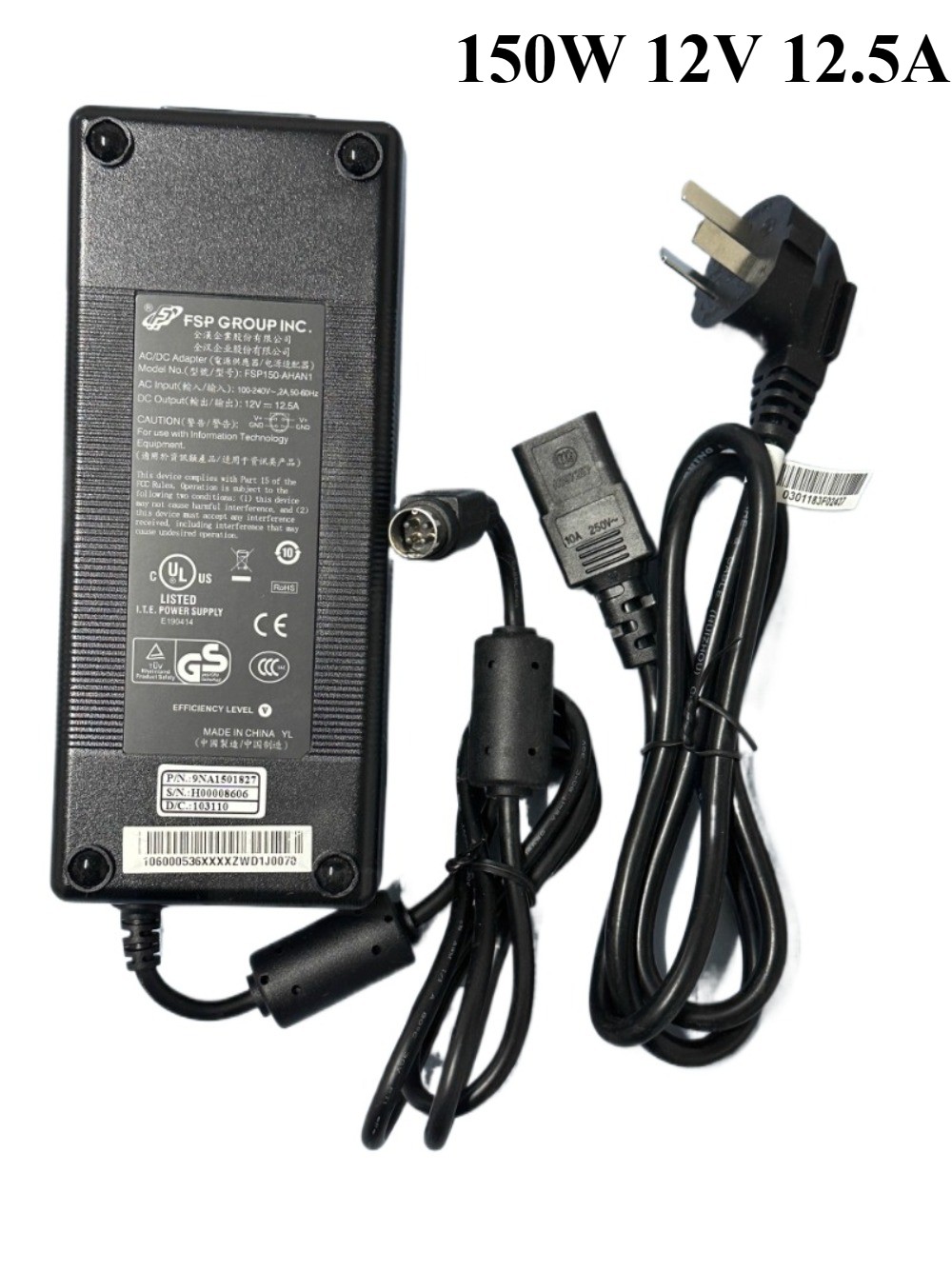 Genuine FSP 12V 12.5A 150W AC Adapter FSP150-AHAN1 4-Pin Charger Power Supply