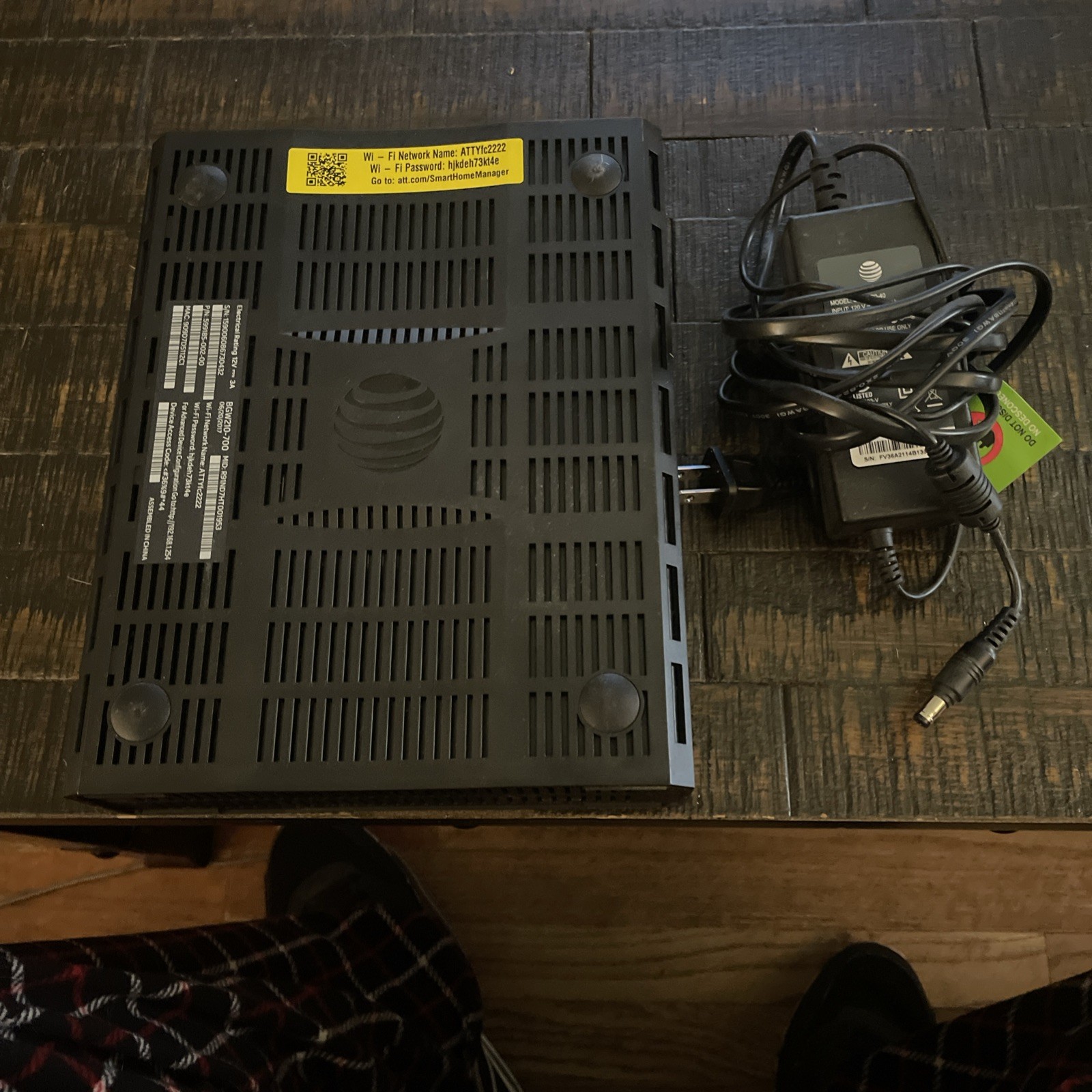 AT&T BGW210-700 Wi-Fi Gateway Modem Router | Dual-Band | With Power Adapter