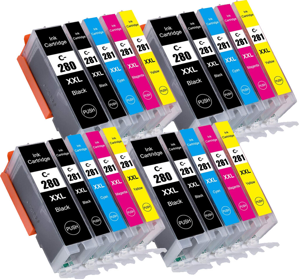20PK Replacement Ink Set for Canon PGI-280XXL CLI-281XXL TR8622A TR8620A TS702A