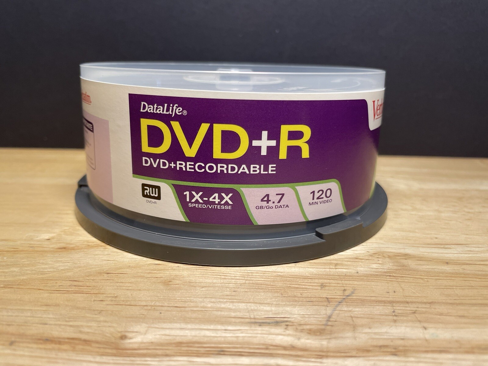 Verbatim DVD+R 120 MIN Video 1X-4X Speed 4.7GB READ
