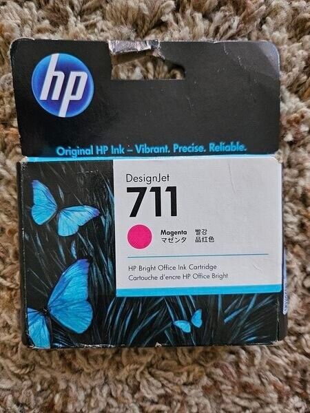 HP 711 Magenta DesignJet Ink Cartridge CZ131A Bright Office Ink