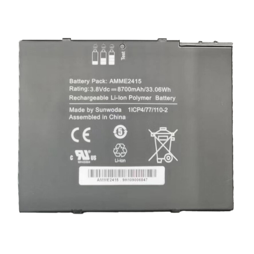 new 3.8V 8700mAh 33.06Wh AMME2415 battery for ZEBRA ET50 ET55
