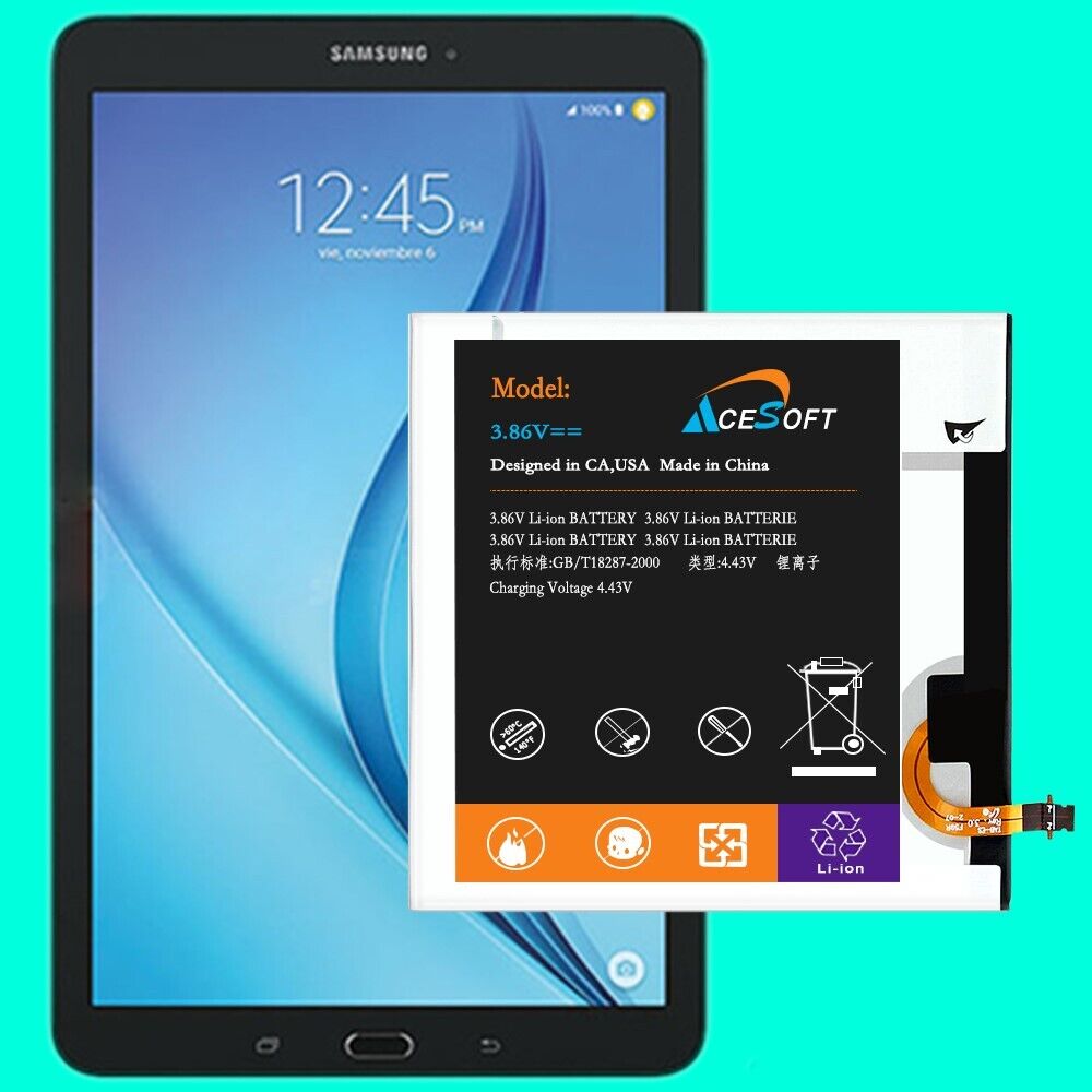 New High Power 6520mAh Extended Slim Battery f Samsung Galaxy Tab E 8.0 SM-T377T