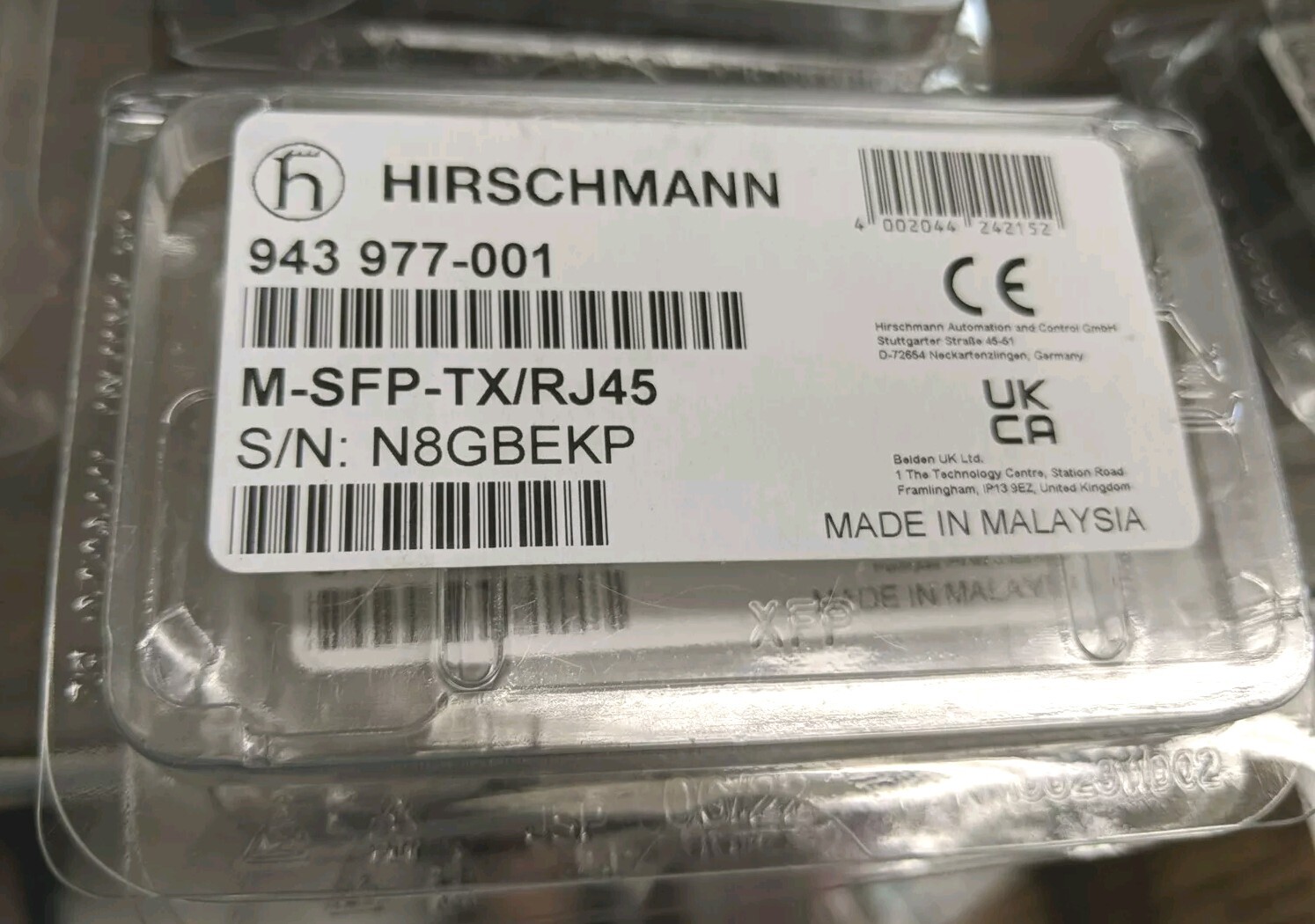 HIRSCHMANN  943 977-001  M-SFP-TX/RJ45   