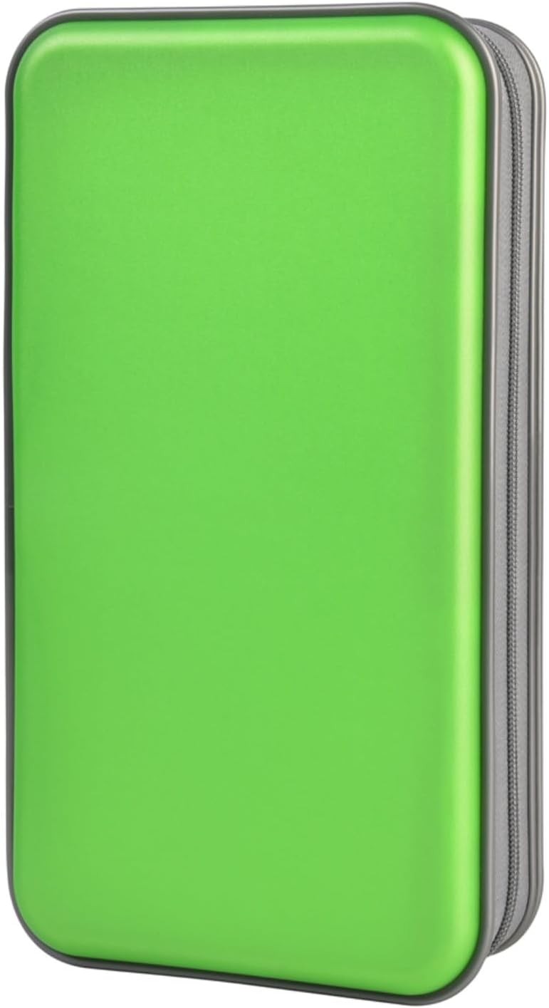  CD Case Hard Plastic CD Holder Protective DVD Disc Storage 96 Capacity Green