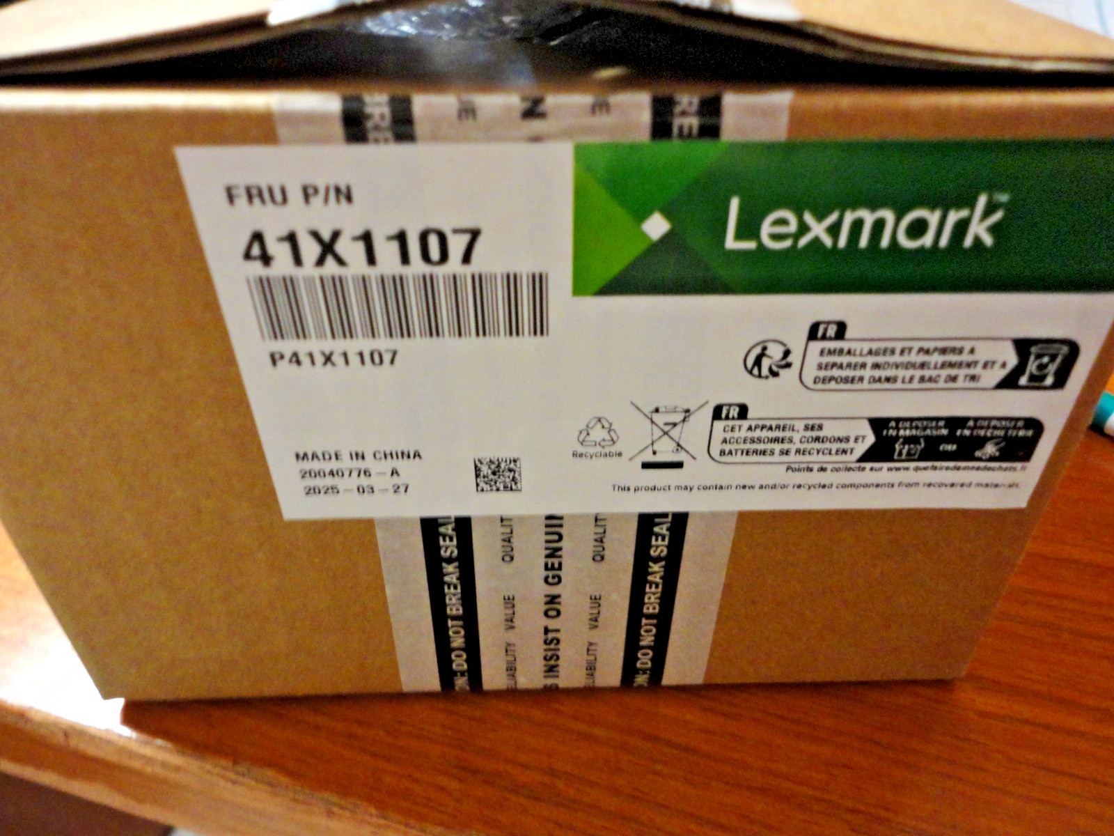 Lexmark Genuine P41X1107 41X1107 Paper Feeder. Open Box New.